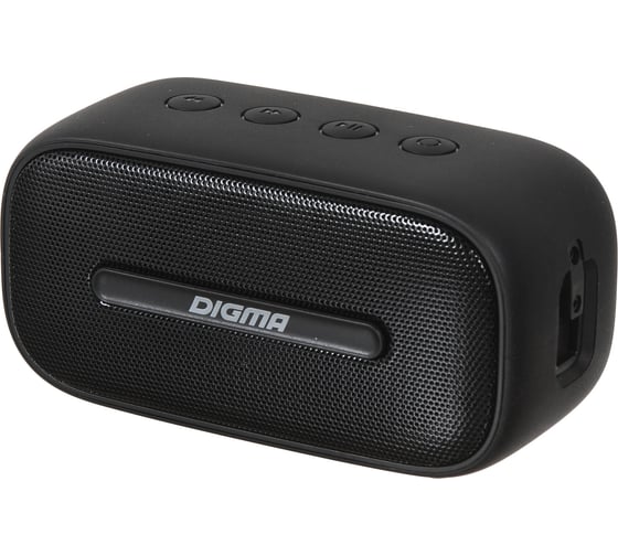 Портативная колонка DIGMA SP1110T S-19 черная, 5W, 1.0, BT/3.5Jack, 10м, 1200mAh 1473837