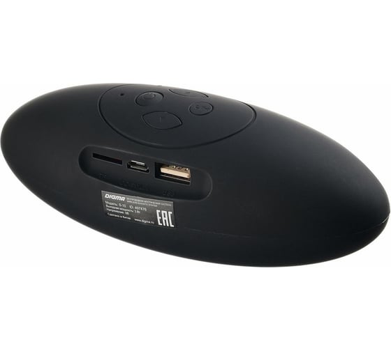 Портативная колонка DIGMA S-10 SP103B черный, 3W, 1.0 BT 497476