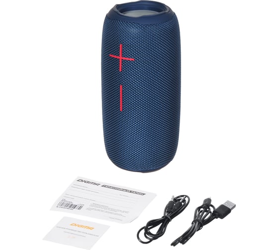 Портативная колонка DIGMA S-25 SP2510BL синяя, 10W, 1.0 BT/3.5Jack/USB, 2400mAh 1473831