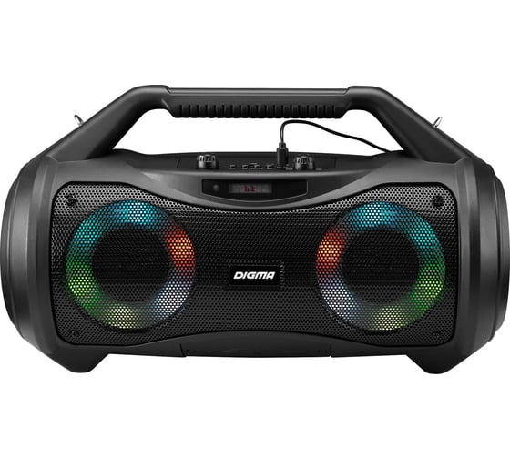 Минисистема DIGMA MS-10 черный, 80Вт/FM/USB/BT/micro, SD 1473876