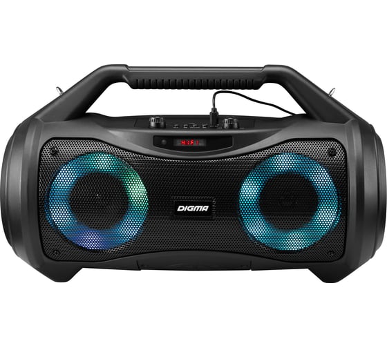 Минисистема DIGMA MS-10 черный, 80Вт/FM/USB/BT/micro, SD 1473876