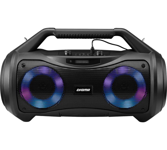 Минисистема DIGMA MS-10 черный, 80Вт/FM/USB/BT/micro, SD 1473876