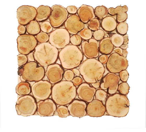 Панно из спилов можжевельника Везувий 400x400 мм П-12396 1