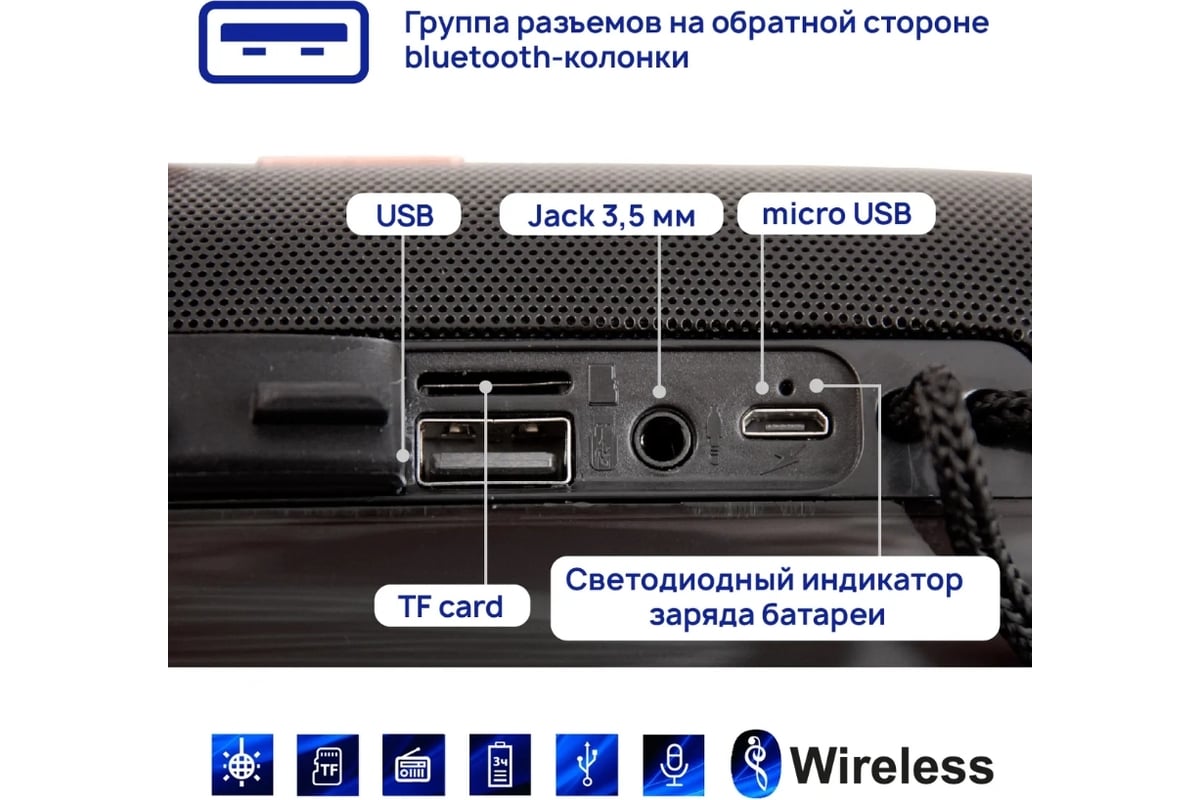 Портативная колонка Belsis Magic Acoustic Enigma с Bluetooth 5.0, чёрная  SK1023BK