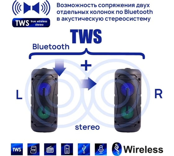 Колонка с Bluetooth Belsis Magic Acoustic Allegro чёрная BK1006