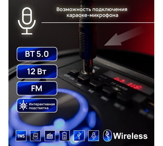 Колонка с Bluetooth Belsis Magic Acoustic Allegro чёрная BK1006