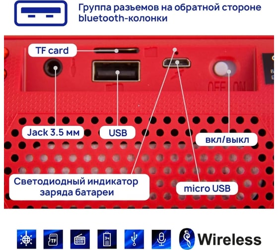 Портативная колонка Belsis Magic Acoustic Evolution с Bluetooth 5.0 SK1025R
