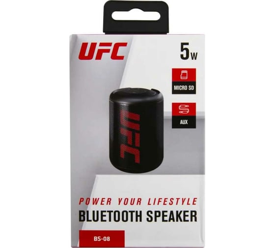 Беспроводная bluetooth-колонка Red Line UFC BS-08, черная УТ000018581