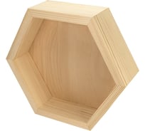 Декоративная полка Бацькина баня Сота, дерево DPS-01-01