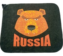 Коврик для бани Бацькина Баня печать RUSSIA Медведь 40x50 см 10439