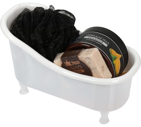 Подарочный набор Банные штучки Инь-Янь мочалка, мыло, скраб 33526