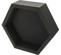 Декоративная полка Бацькина баня Сота черная DPS-03-01