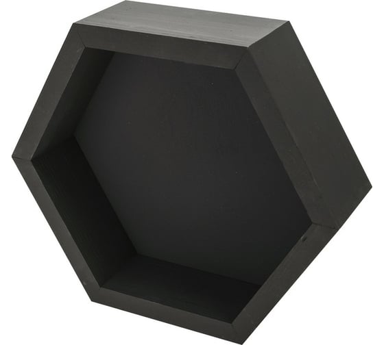 Декоративная полка Бацькина баня Сота черная DPS-03-01