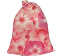 Шапка для бани Бацькина баня Розовые фиалки печать, женская 10915