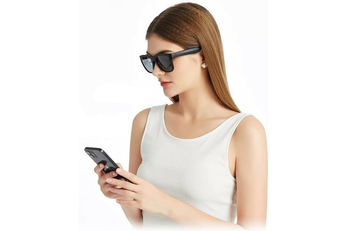 Солнцезащитные очки с Bluetooth ZDK черные glasses-black - выгодная цена,отзывы, характеристики, фото - купить в Москве и РФ