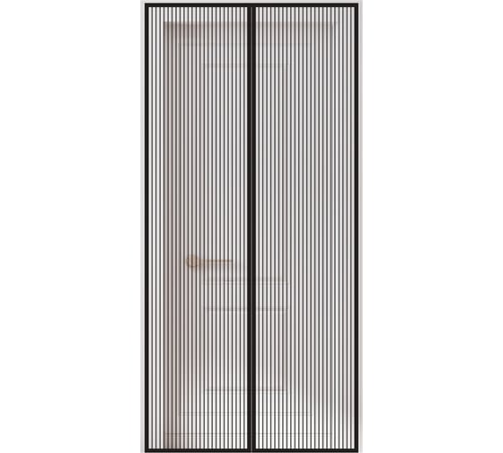 Москитная дверная сетка на магнитах DASWERK 100x210 см, антимоскитная, черная 607985