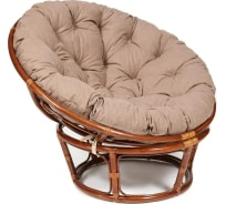 Кресло Tetchair PAPASAN 23/01 W Pecan с подушкой, экошерсть, орех/коричневый 1811-5 13745