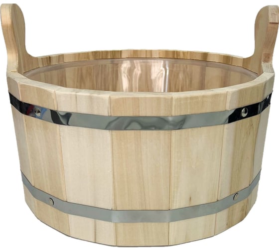 Ушат с пластиковой вставкой Бацькина баня 15 л 30029 1