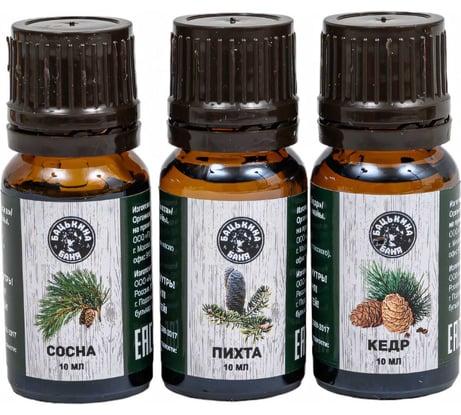 Набор эфирных масел Бацькина баня Хвойный эликсир 16101