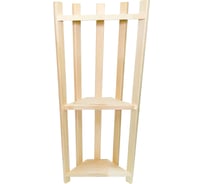Угловая 3-х ярусная полка Бацькина баня 75x30x12 см 30399