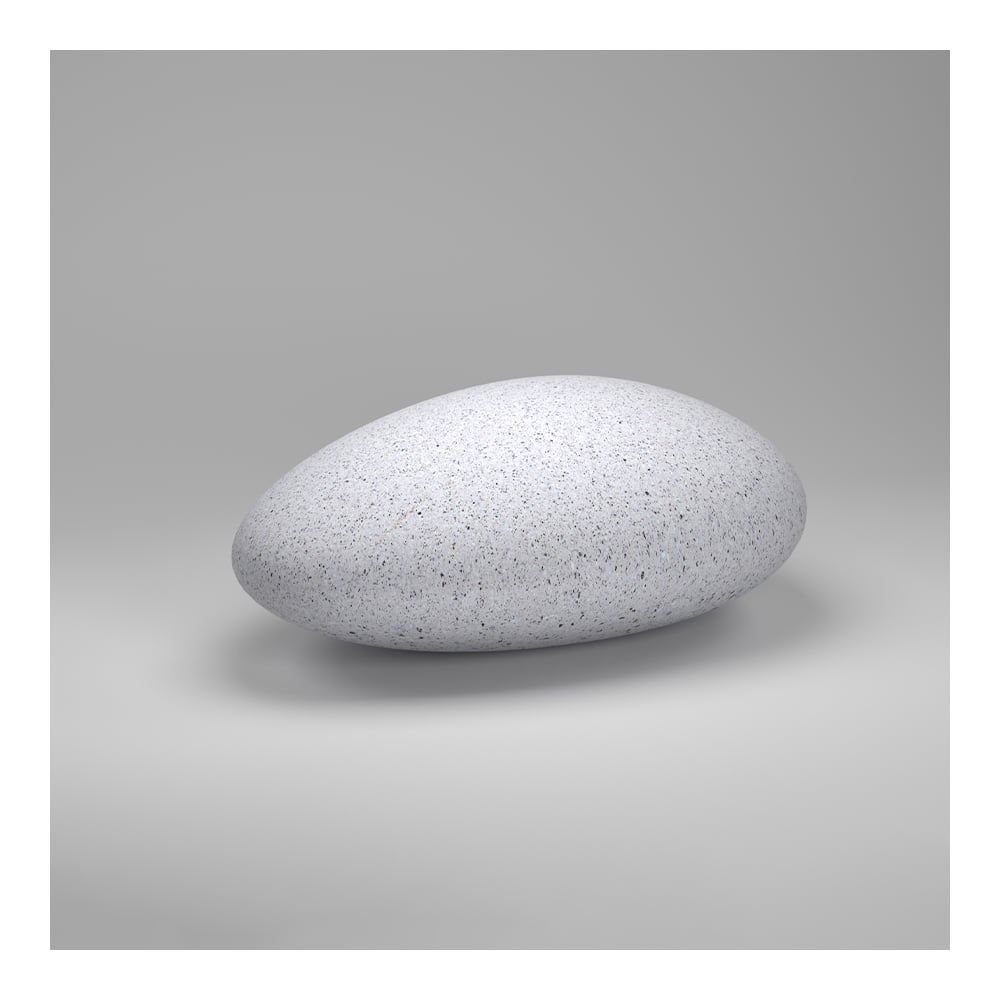 Бетонная скамья Архитек-Бетон Галька асимметричная Полировка белый С ...