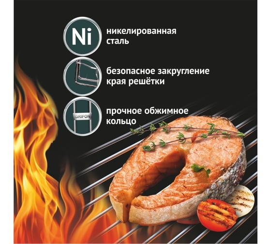 Глубокая решетка GRIFON 31x24x5.5 см, сталь 2 мм 600-003
