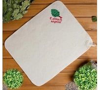 Банный коврик с вышивкой Банные Секреты С легким паром веник 3465