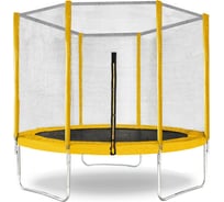 Батут с защитной сеткой КМС Trampoline 8 диаметр 2.4 м, жёлтый СГ000004756