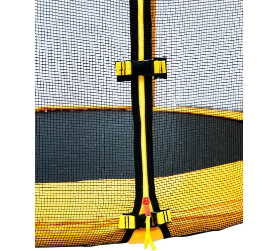 Батут с защитной сеткой КМС Trampoline 8 диаметр 2.4 м, жёлтый СГ000004756
