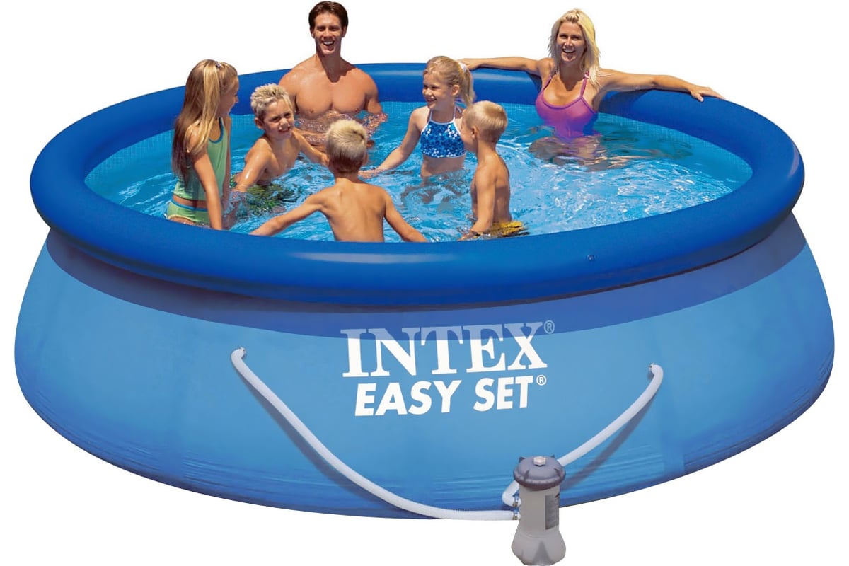 Бассейн надувной Intex Easy Set 366х91см 56932 - выгодная цена, отзывы,  характеристики, фото - купить в Москве и РФ