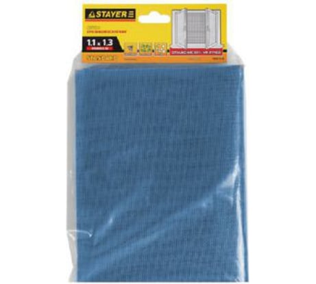 Сетка противомоскитная синяя в индивидуальной упаковке "STANDARD" (1,1х1,3 м) для окон STAYER 12518-11-13