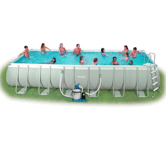 Бассейн каркасный Intex Ultra-Frame Metal Pool 975x488x132см 54986