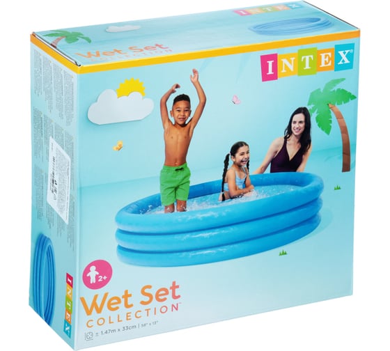 Бассейн надувной Intex Кристалл 58426