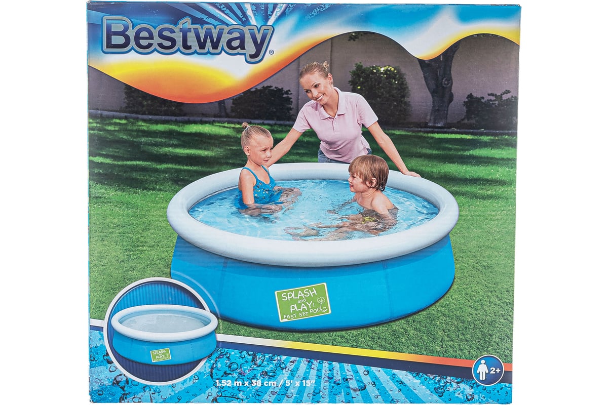 Детский бассейн с надувным верхом BestWay 152х38 см 57241 BW 004861 ...