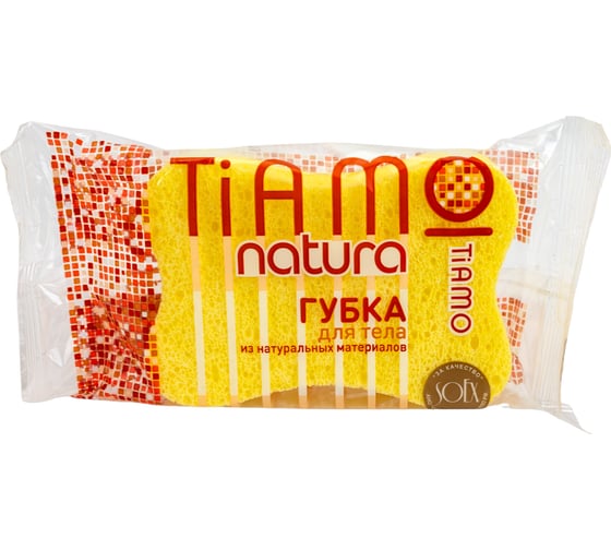Губка для тела TIAMO Natura КОМФОРТ целлюлоза 7691