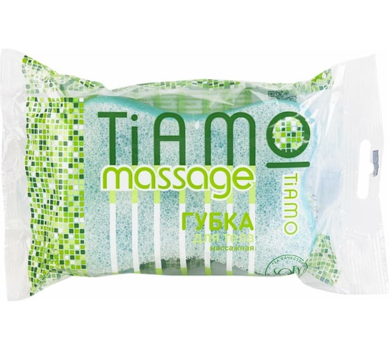 Губка для тела TIAMO Massage КОМФОРТ поролон+массаж 7714