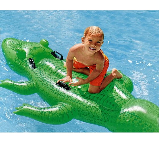 Крокодил с держателем Intex, 203х114см, 58562