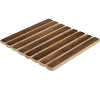 Деревянный коврик Банные штучки обожжённая липа, 34x34 см 33339