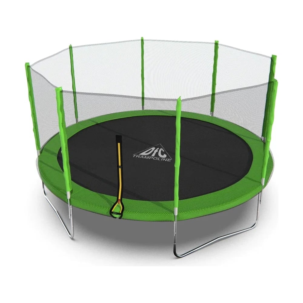 Батут с сеткой DFC Trampoline Fitness 14FT-TR-LG - выгодная цена, отзывы,  характеристики, фото - купить в Москве и РФ