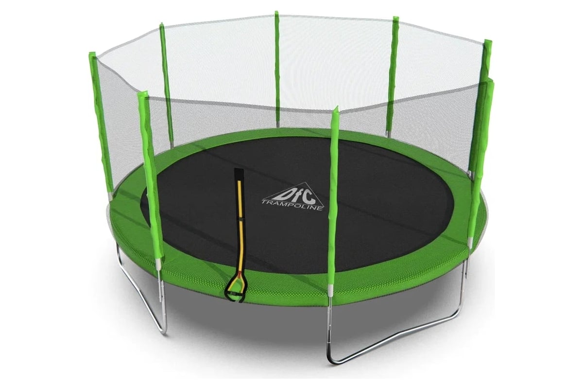 Батут с сеткой DFC Trampoline Fitness 14FT-TR-LG - выгодная цена, отзывы,  характеристики, фото - купить в Москве и РФ