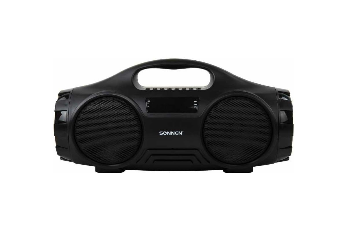 Портативная колонка SONNEN B332, 16 Вт, Bluetooth, FM-тюнер, microSD,  MP3-плеер, черная 513480