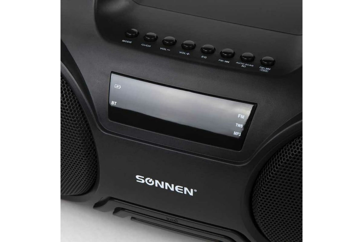 Портативная колонка SONNEN B332, 16 Вт, Bluetooth, FM-тюнер, microSD,  MP3-плеер, черная 513480