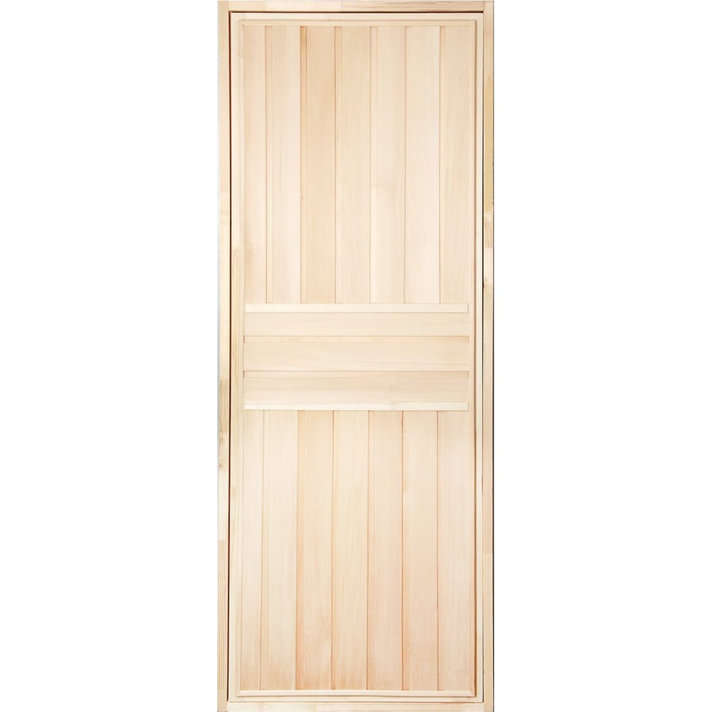 Дверь для бани Банная линия глухая, 1.7x0.7 м, липа, класс Б, коробка ...