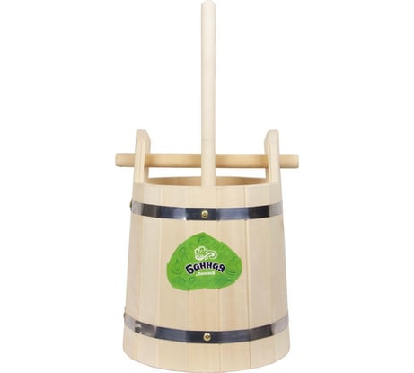 Кадка с гнетом Банная линия 15 л, липа 12-472