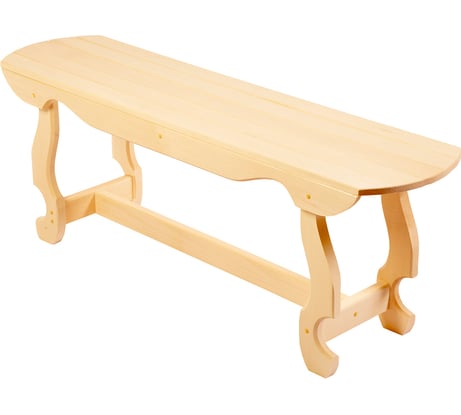 Лавка Банная линия Фигурная 120x35x43.5 см, липа 12-810