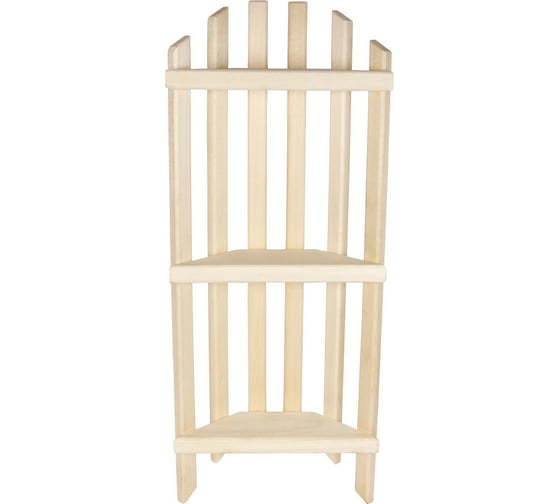 Угловая 3-х ярусная полка Банная линия 75x32x10 см 12-526