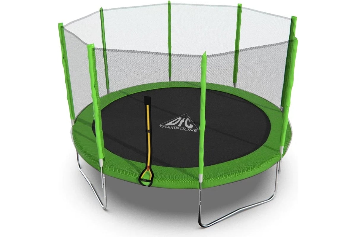 Батут с сеткой DFC Trampoline Fitness 12ft 12FT-TR-LG - выгодная цена,  отзывы, характеристики, фото - купить в Москве и РФ