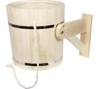 Обливное устройство Банная линия Русский душ 9 л, с пластиковой вставкой, липа 12-470