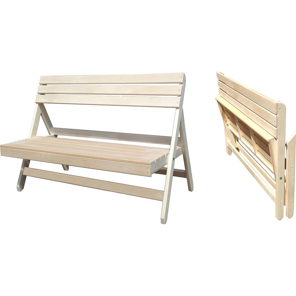 Раскладная скамья Банная линия 120x100x24 см, липа 12-796 - выгодная ...