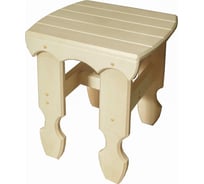 Табурет Банная линия Фигурный 35x35x43.5 см, липа 12-807